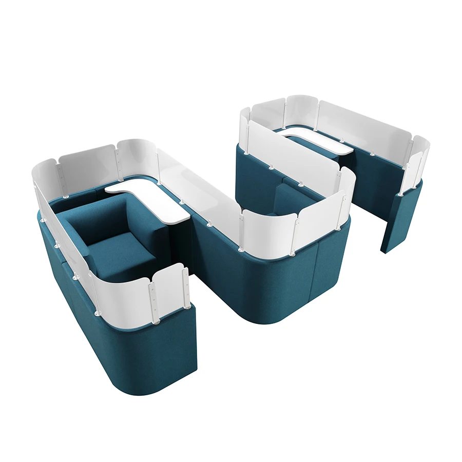 Alcove Seating Sofa Fabric Private Space Conference Meeting Office Sofa Set