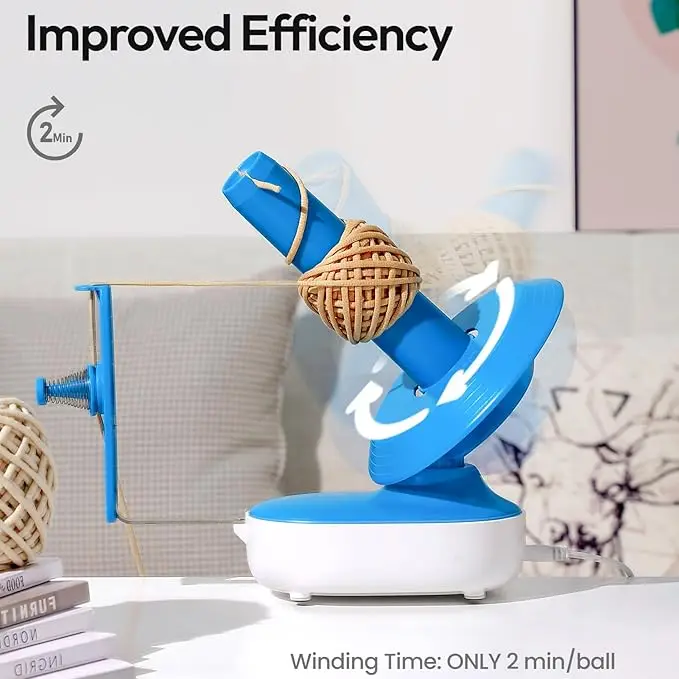 Electric Yarn Ball Winder with Stepless Speed,Automatic Knitting Tool Supplies for Crocheting and Knitting