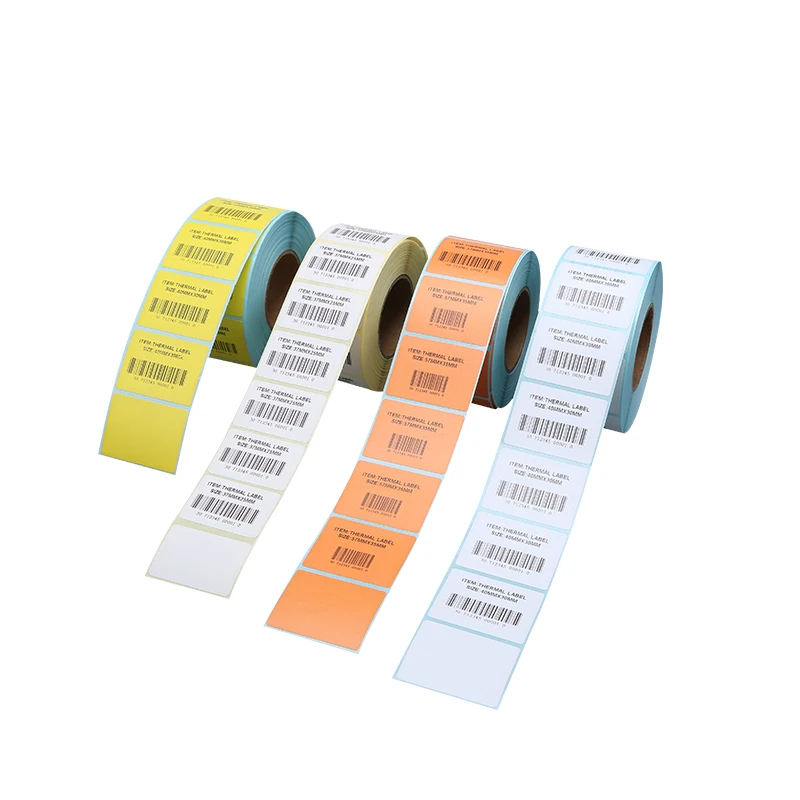 Custom Size Die Cut Thermal Paper Label Roll Thermal Paper Self-adhesive Label Custom Sticker Adhesive Sticker Custom Made White