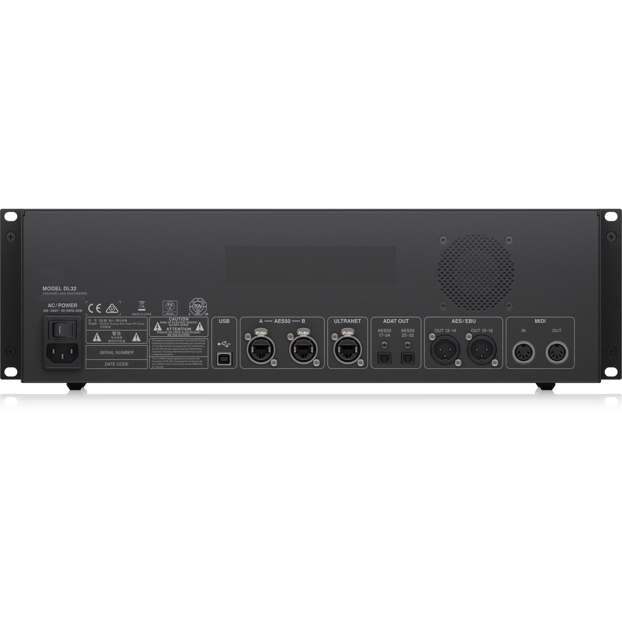 DL32 32 Input 16 Output Stage Box with 32 Microphone Preamplifiers, ULTRANET and ADAT Interfaces