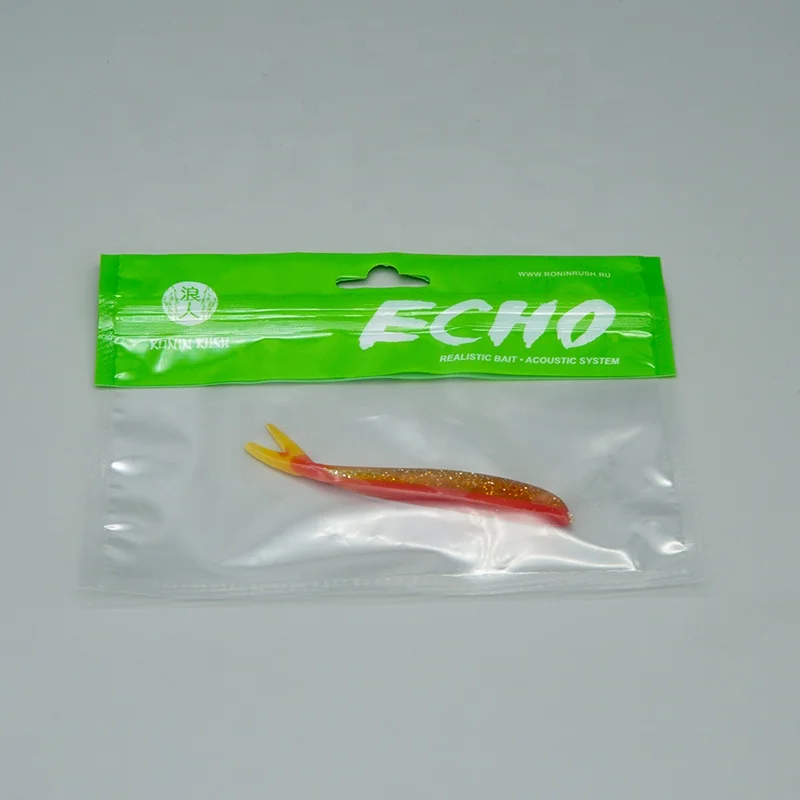 Custom fishing lure bag Packaging OEM Ziplock Fish Hook Packaging Bag with Clear Window