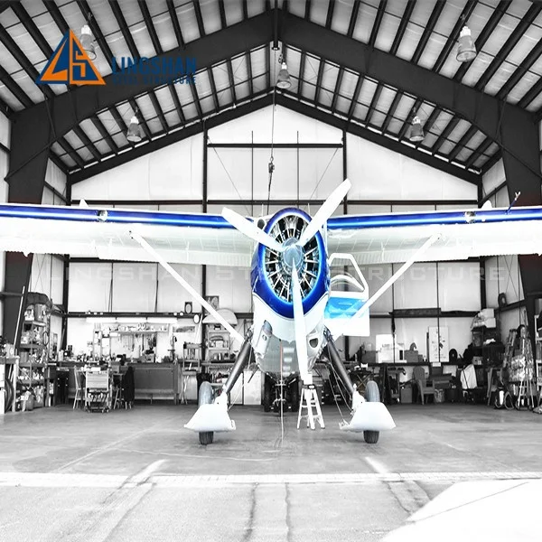 Настраиваемый сборный широкопролетный готовый металлический авиационный ангар
