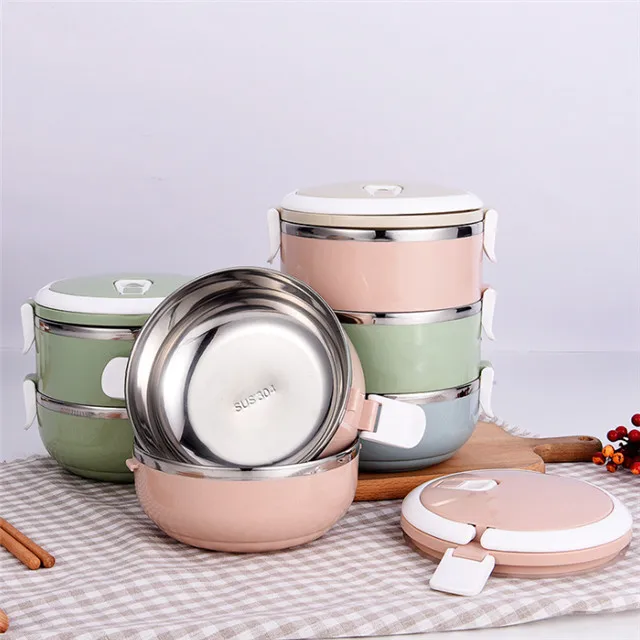 High Quality Stainless Steel Lunch Box Hot Sale  Accept Small Quantity customizing SS Food Lunch Box