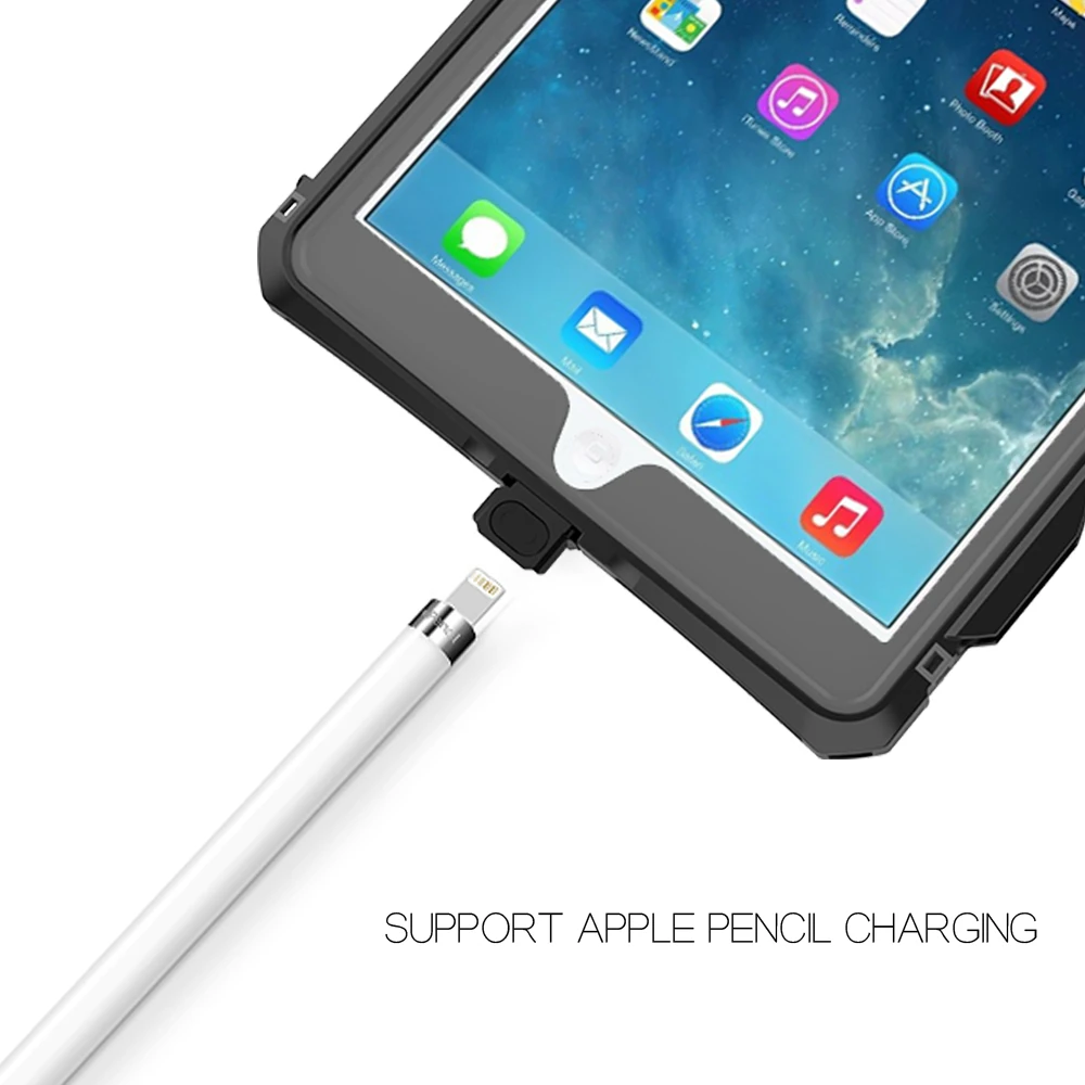  Защитный чехол для планшета водонепроницаемый ipad 7/8th 10 2 дюймов с ремешком подставкой карандашом полным корпусом