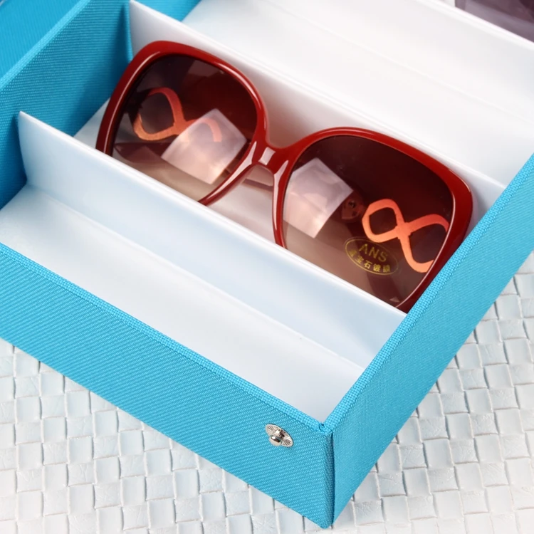 2020 Luxurious Hot sale Colorful 8 pcs Leather Eyewear Sunglasses Display Stand Storage box