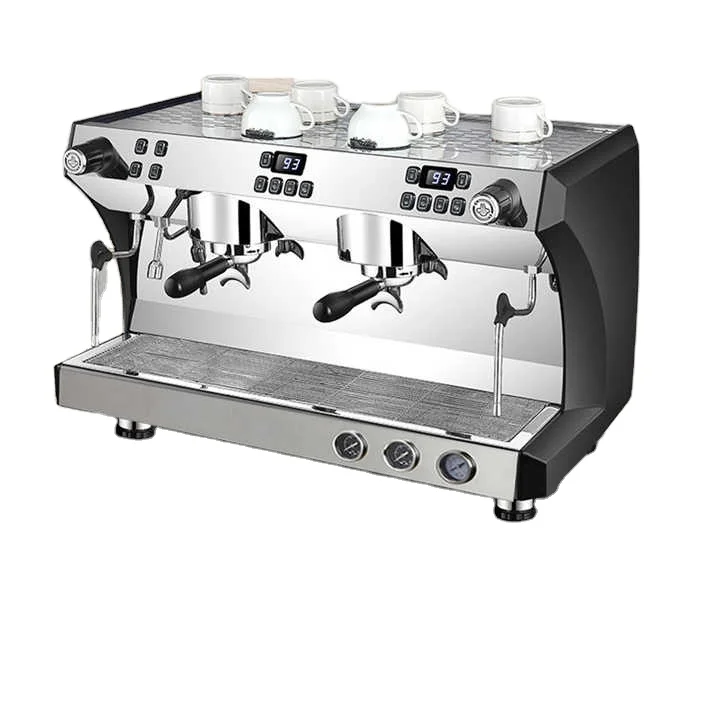 E61 Two Group Italian Espresso Coffee Maker Semi Automatic Commercial Profesional Coffee Machine With Milk Frother