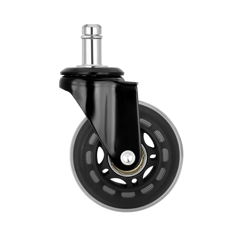 Universal 2.5 Inch Industrial Medical Heavy Duty Wheel Office Chair Caster Wheel PU Swivel Furniture Chair Caster with Brake
