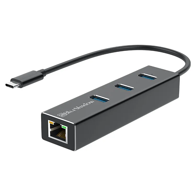 Upgraded Usb 3.0 5G Transmission Speed 4 In 1 Type C To Rj45 Ethernet Adapter Usb  Type C Ethernet Adapter