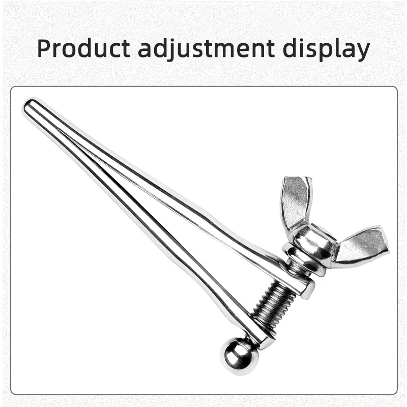 Metal male masturbator adjustable horse eye urinary meatus dilator urethral rod