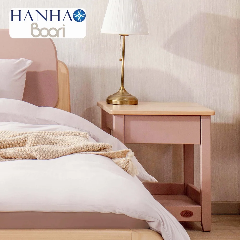 Only B2B Boori Solid Wood Minimalist Children Bedroom Nightstand With 1 Drawer