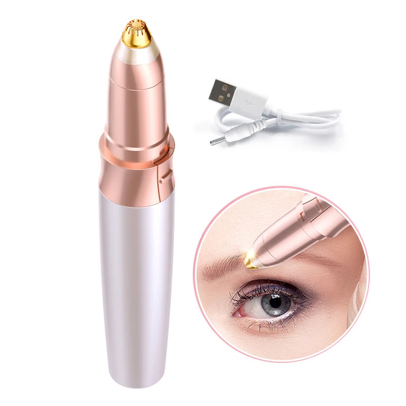 OEM индивидуальный перезаряжаемый перо для удаления волос бровей безболезненный электрический триммер для бровей