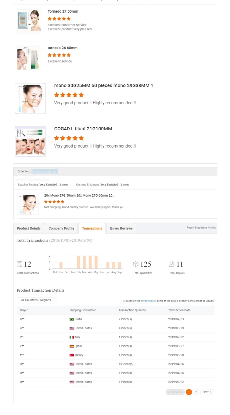 pcl thread mono 30g25mm for under eye wrinkles eye bag treatment