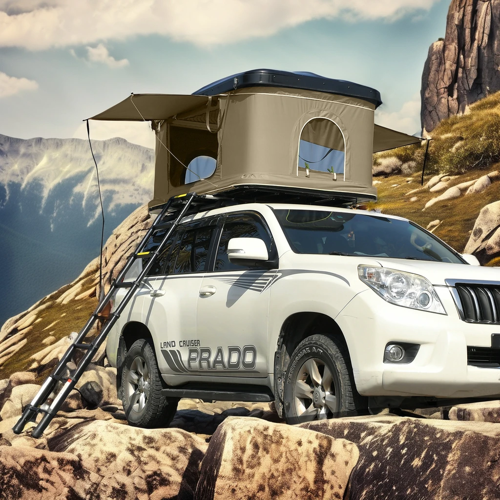 New Style 2-Person Car Roof Tent with ABS Frame Waterproof Oxford Fabric Comfortable and Convenient for Travel