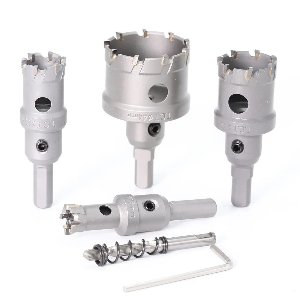 12-150mm 5A Core Drill Bit Stainless Steel Hole Saw TCT Carbide Tip Drill Bit Metal Alloy Cutting Drilling Power Tools