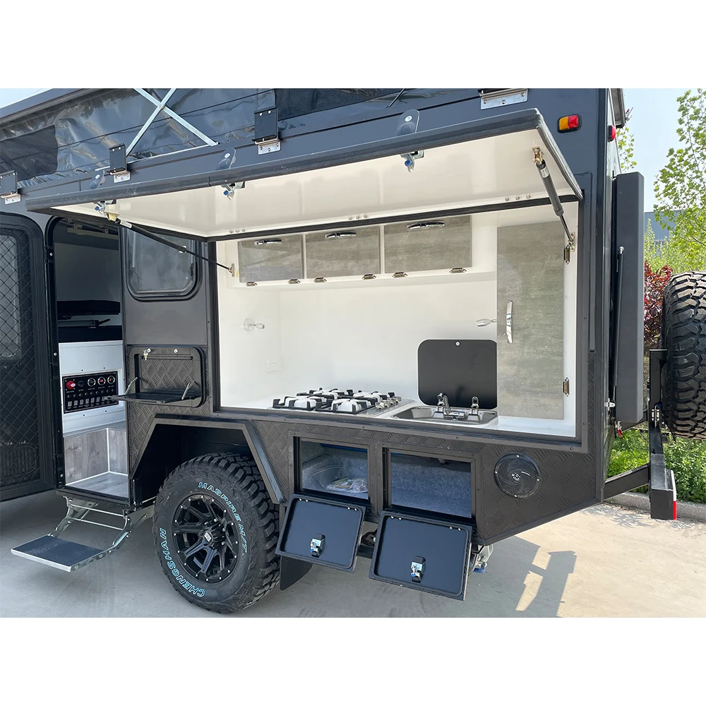 2022 Allroad 15FT Hot sale Luxury Pop Top Caravan Off road Camper Trailer Hybrid RV With Bunks