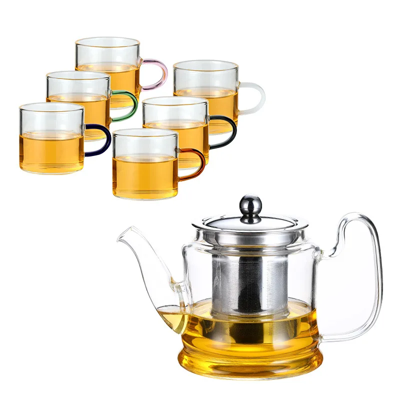 chinese the best wholesale modern japanese infuser kettle set transparent glass teapot tea pot with infuser
