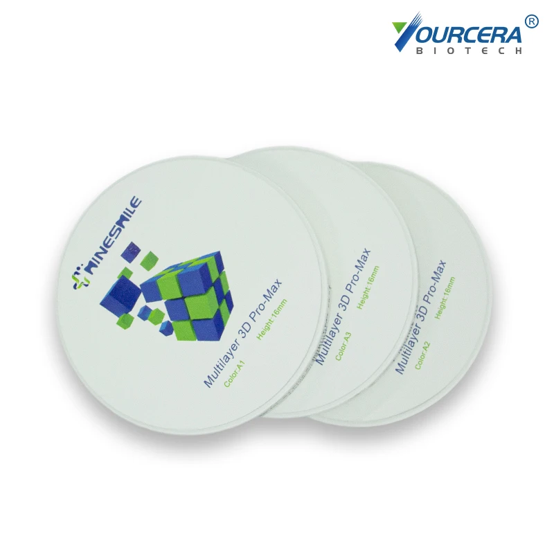 China wholesale Super translucent 6 layer multilayer color Denture Lab Restoration Pre-Shaded block zirconia block