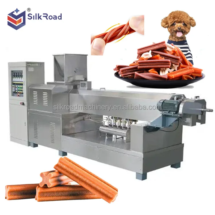 Factory supply various shapes pet dog meaty treats star sticks making machine price