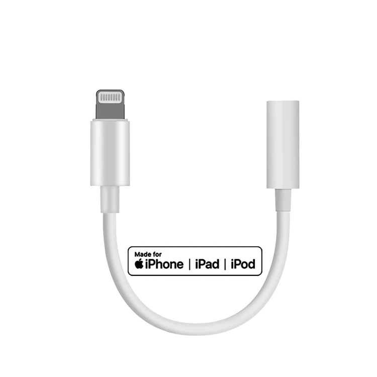 Lightning to 3.5mm MFI  8 Pin Lightning to 3.5 mm Headphone Jack Adapter for Apple iPhone