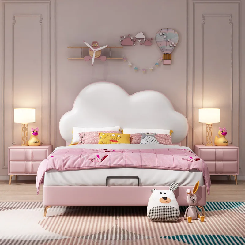 Modern Kids Bunk Beds Lit Enfant Upholstered Bedroom Furnitbeds Baby Bed Bedroom Sets Wood Solid Queen King Size Girls Beds