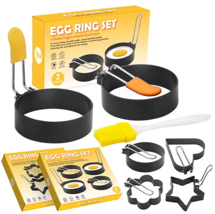 Creative add high egg frying machine heart flower omelette model round star in kitchen omelette mold not stick egg ring