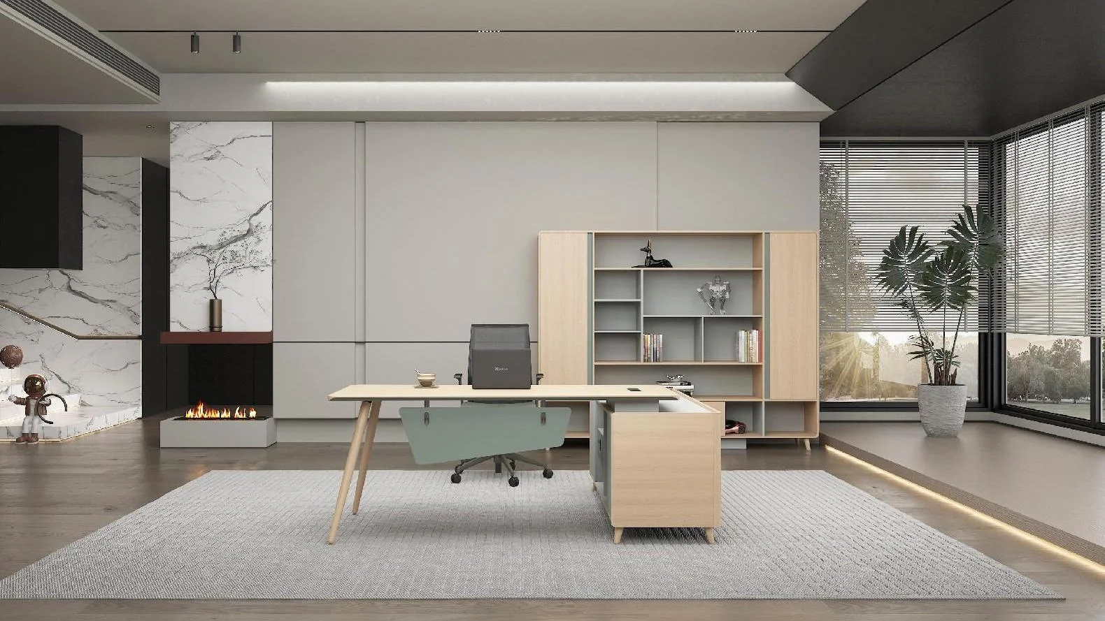 Высококачественный современный менеджер МДФ исполнительный эргономичный офисный персонал рабочая мебель стол для рабочего места