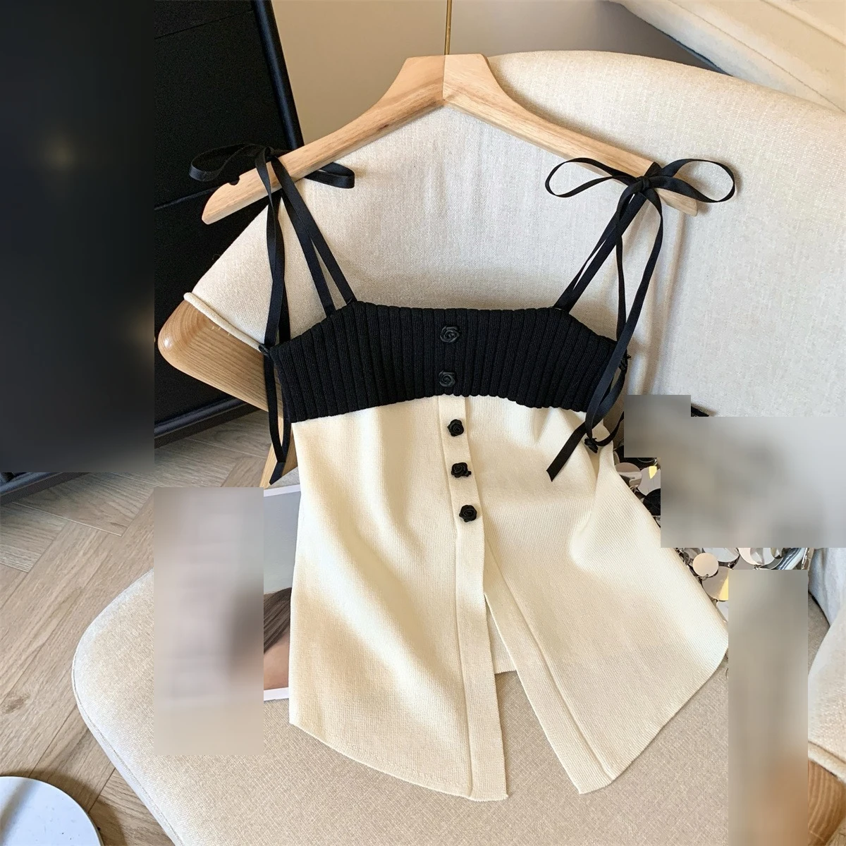 Fashion New Tyle Knitted Camisole Women S Summer Wear Slim Fit Waist Tight Hot Girl Off Shoulder Short Top