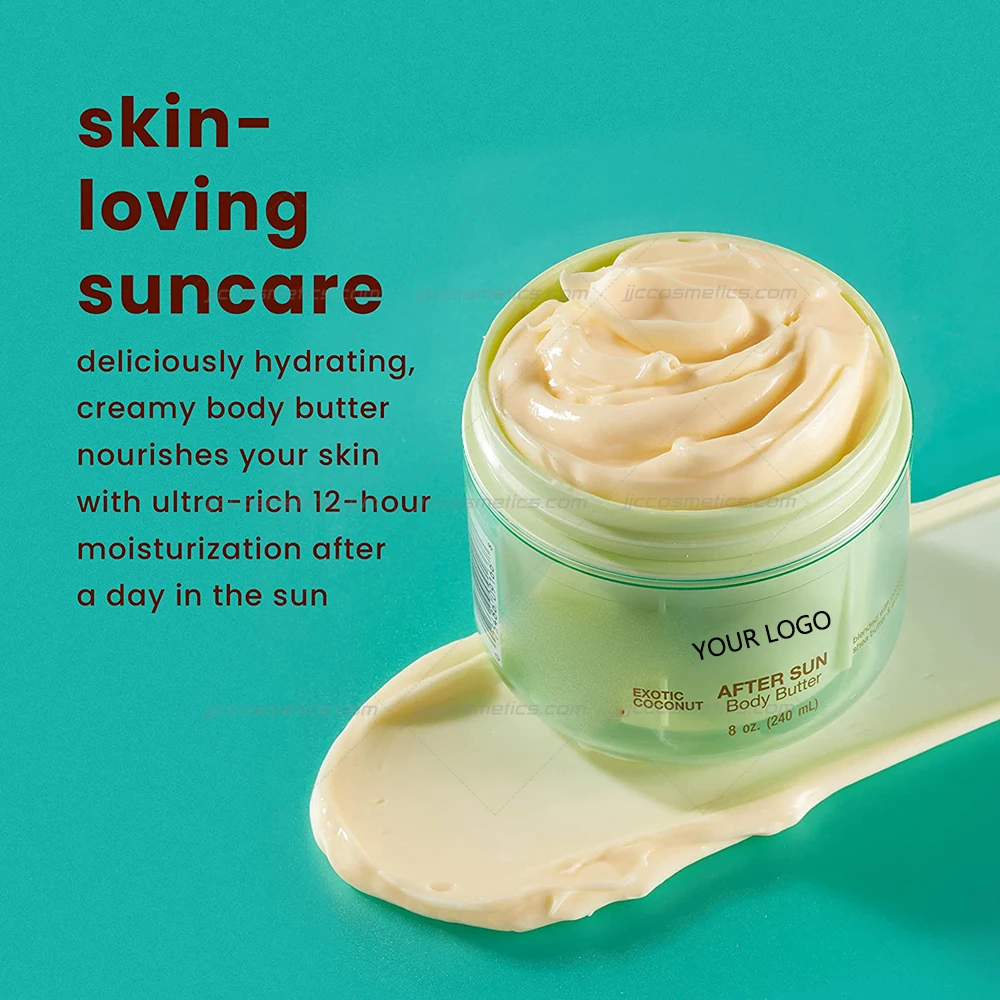 After Sun Lotion 12 hours ultra-rich Moisturizer Coconut Oil body butter wholesale,skin-loving suncare creamy body butter cream