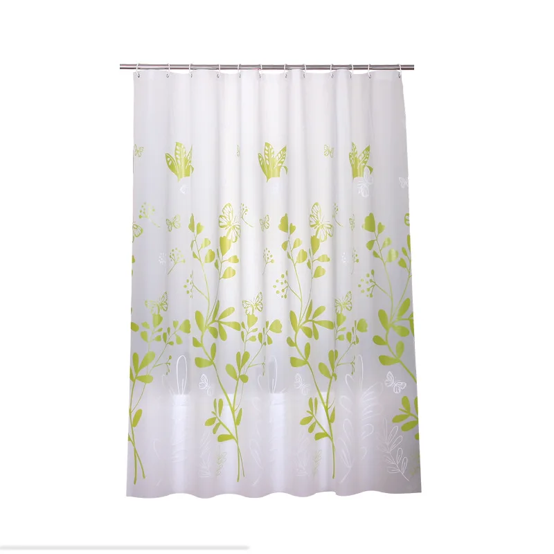 Customized with Mold and Mildew Resistant Yellow Flower PEVA Shower Liner