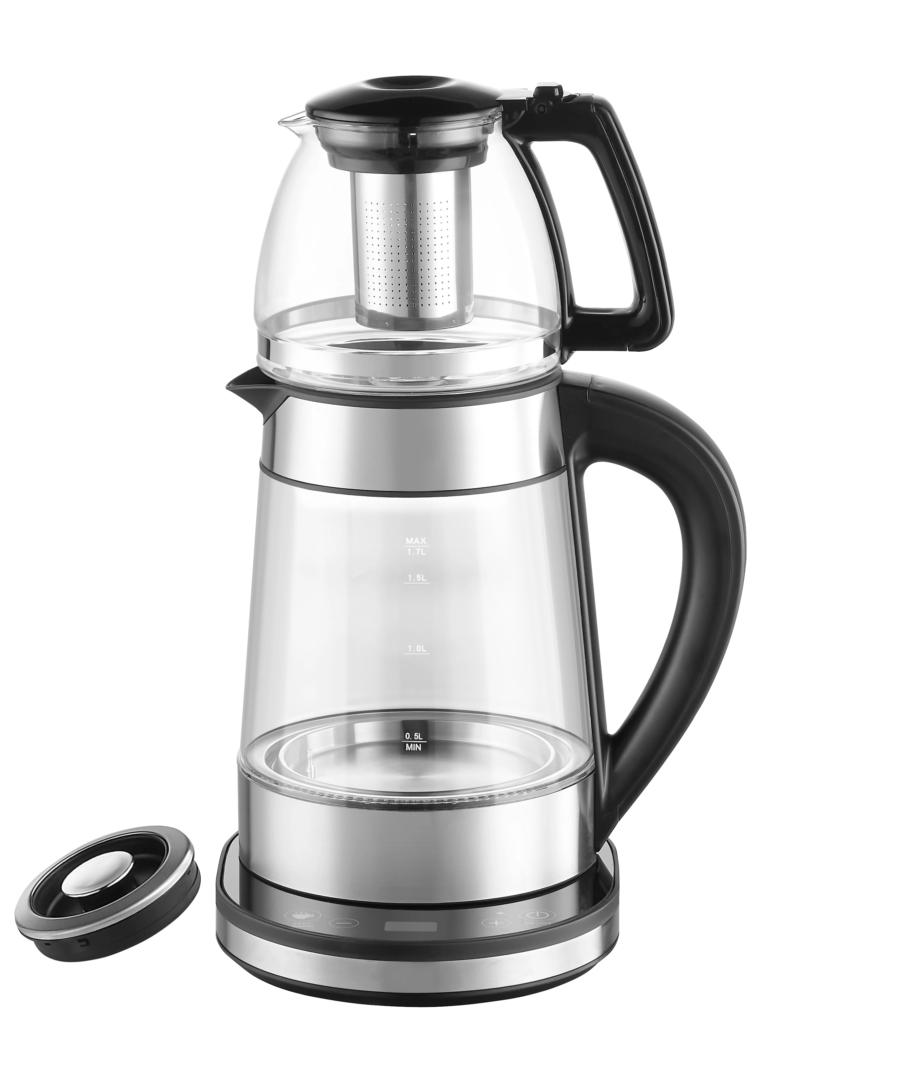 double layer Samovar 2in1 electric kettle combined Digital Temperature Control tea maker kettle 1.7L home kitchen appliance