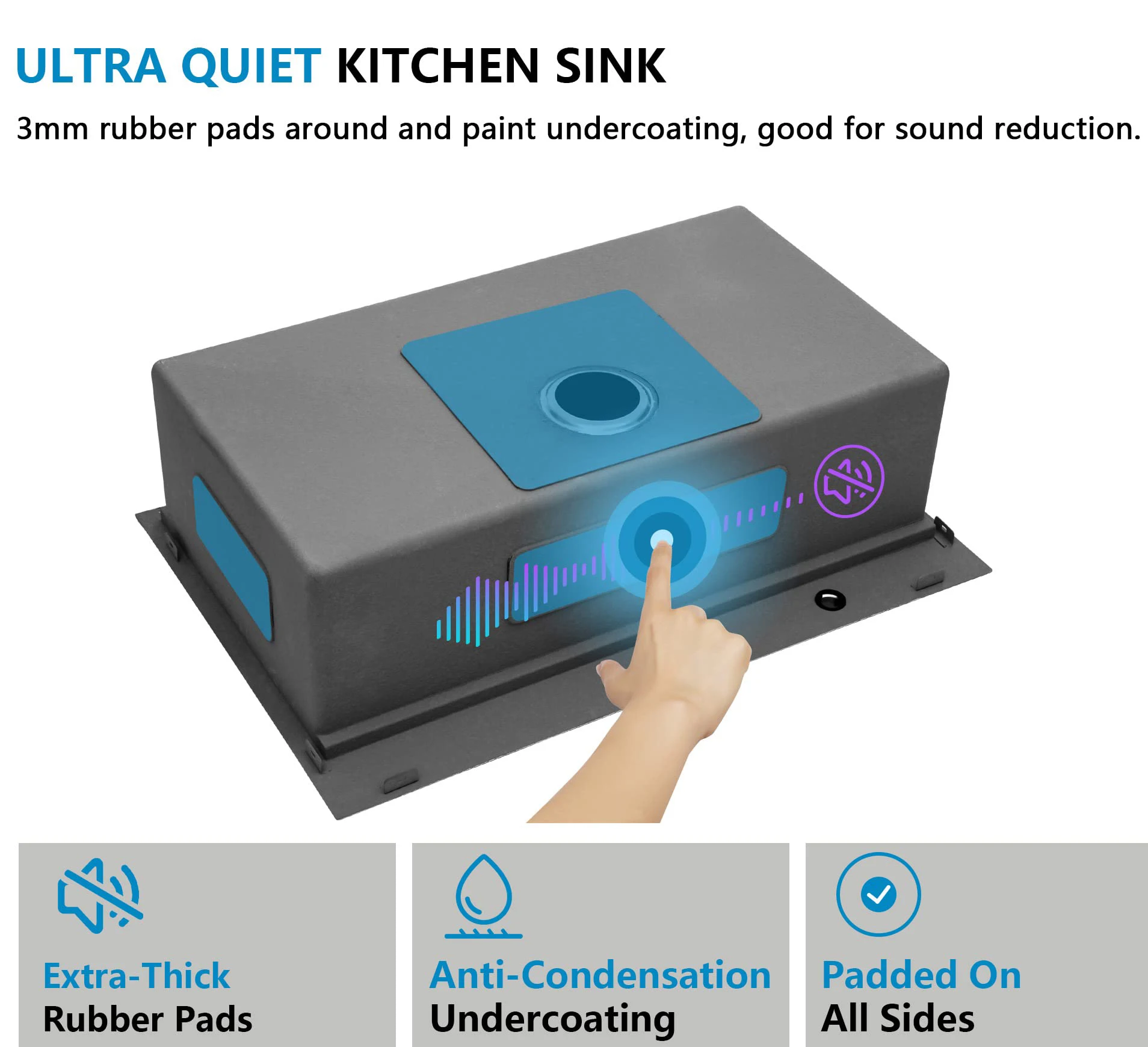 Topmount Kitchen Sink SUS304 Stainless Steel Topmount Kitchen Sink Single Bowl