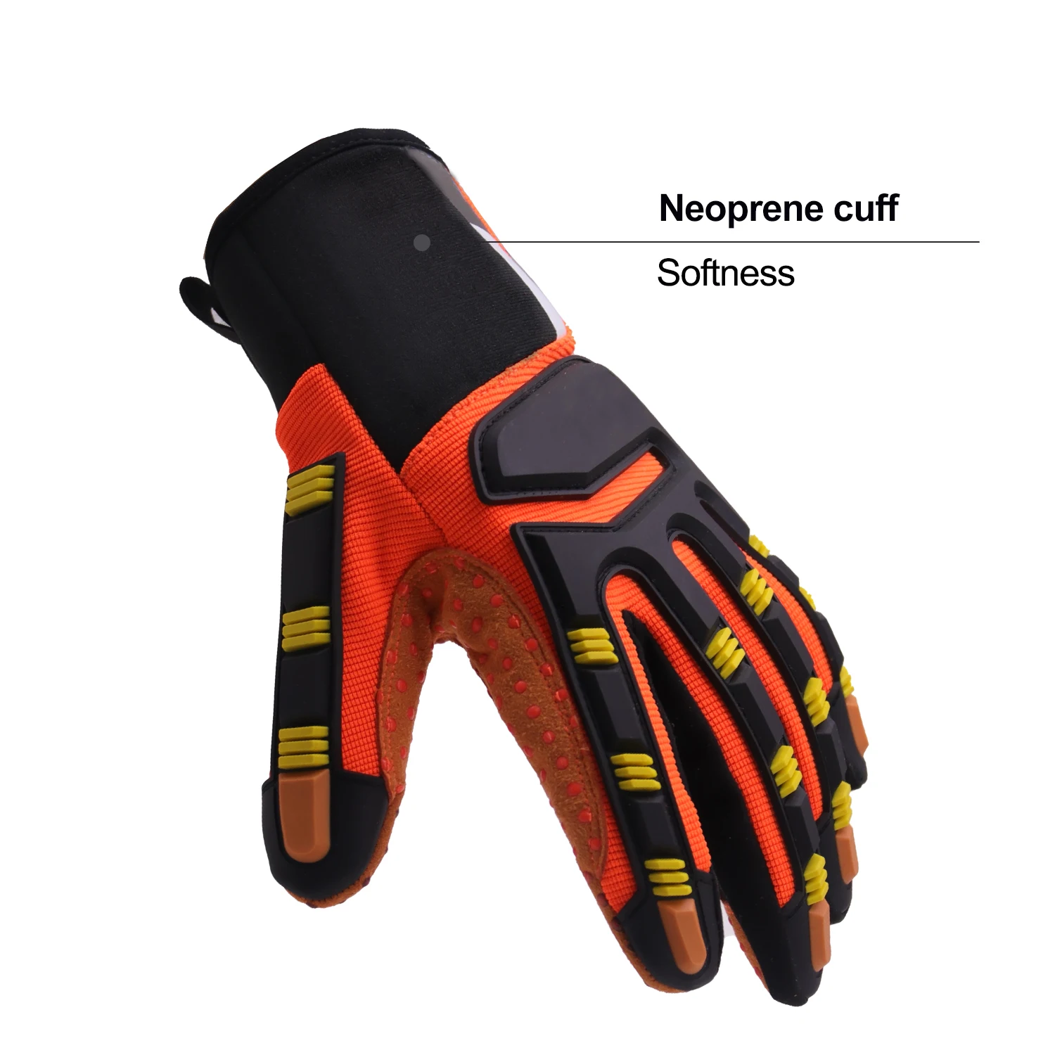 Handlandy cheap TPR protector anti-impact machine construction resistant oil and gas industrial safety working gloves
