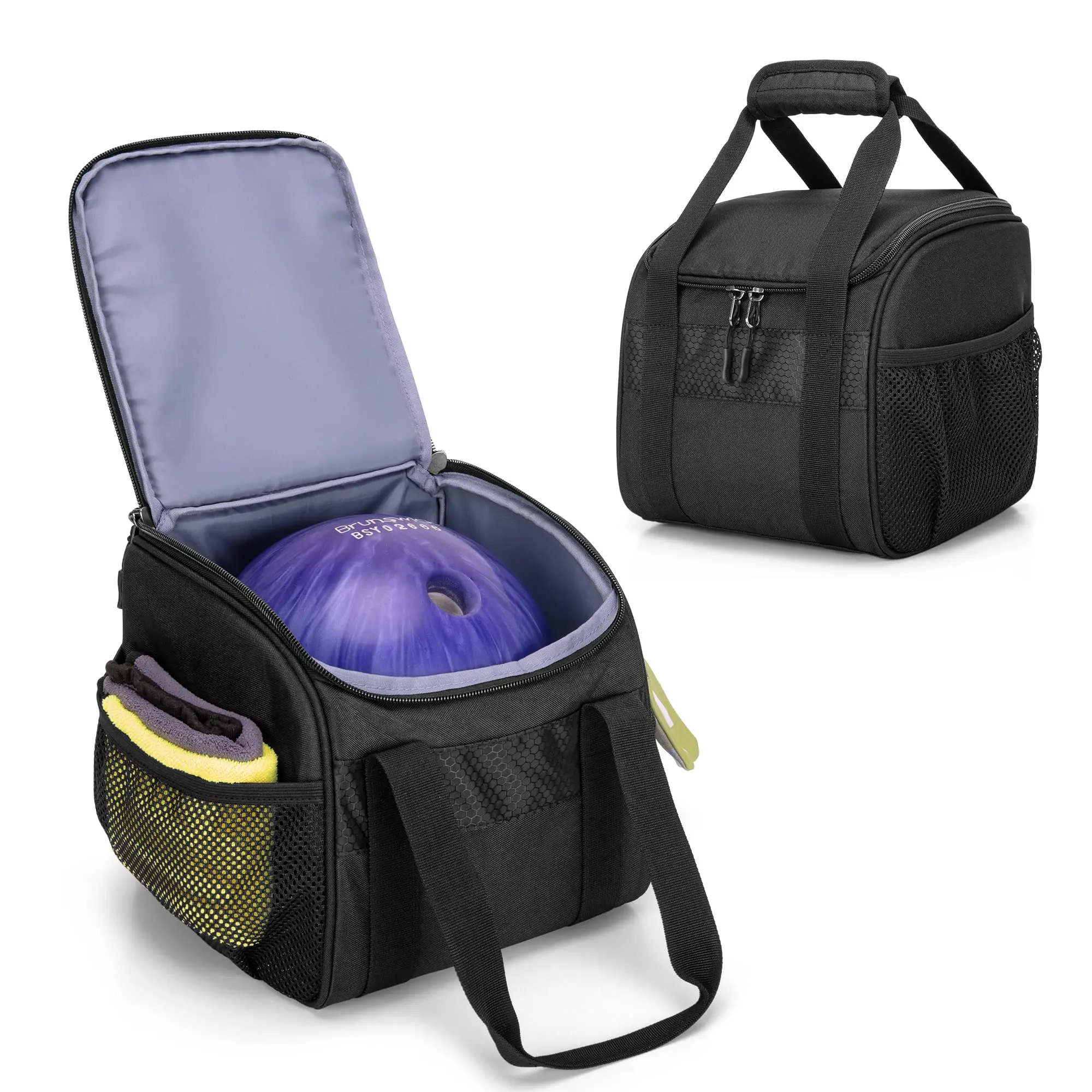 Padded Handle  Premium Single Ball Bowling Tote Bag with Padded Ball Holder For Indoor Sports Bowling Ball Bag