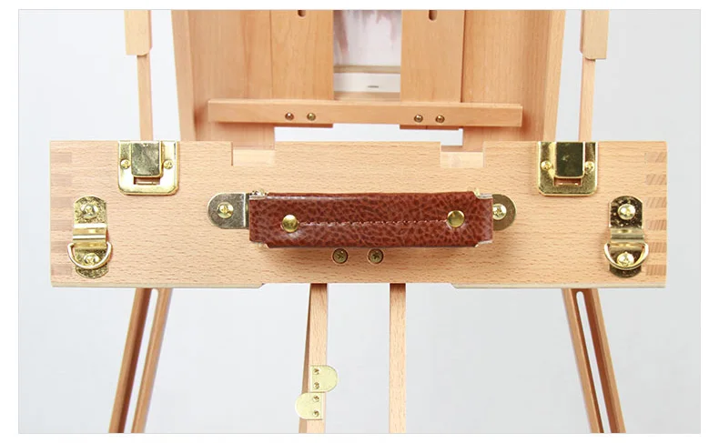 artist wooden sketch easel stand for painting display, tripod easel box