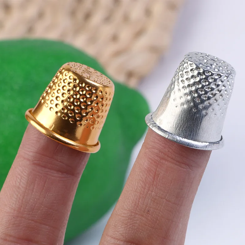 Silver And Gold Sewing Thimble Protector Needlework Sewing Tools Accessories Nice Collection & Gift