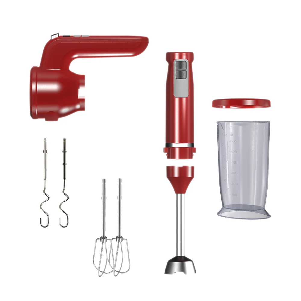 Immersion Blender 800W 3 in 1 Hand Blender Stick Blender Stainless Steel Blade with Mixing Beaker, Chopper, Whisk