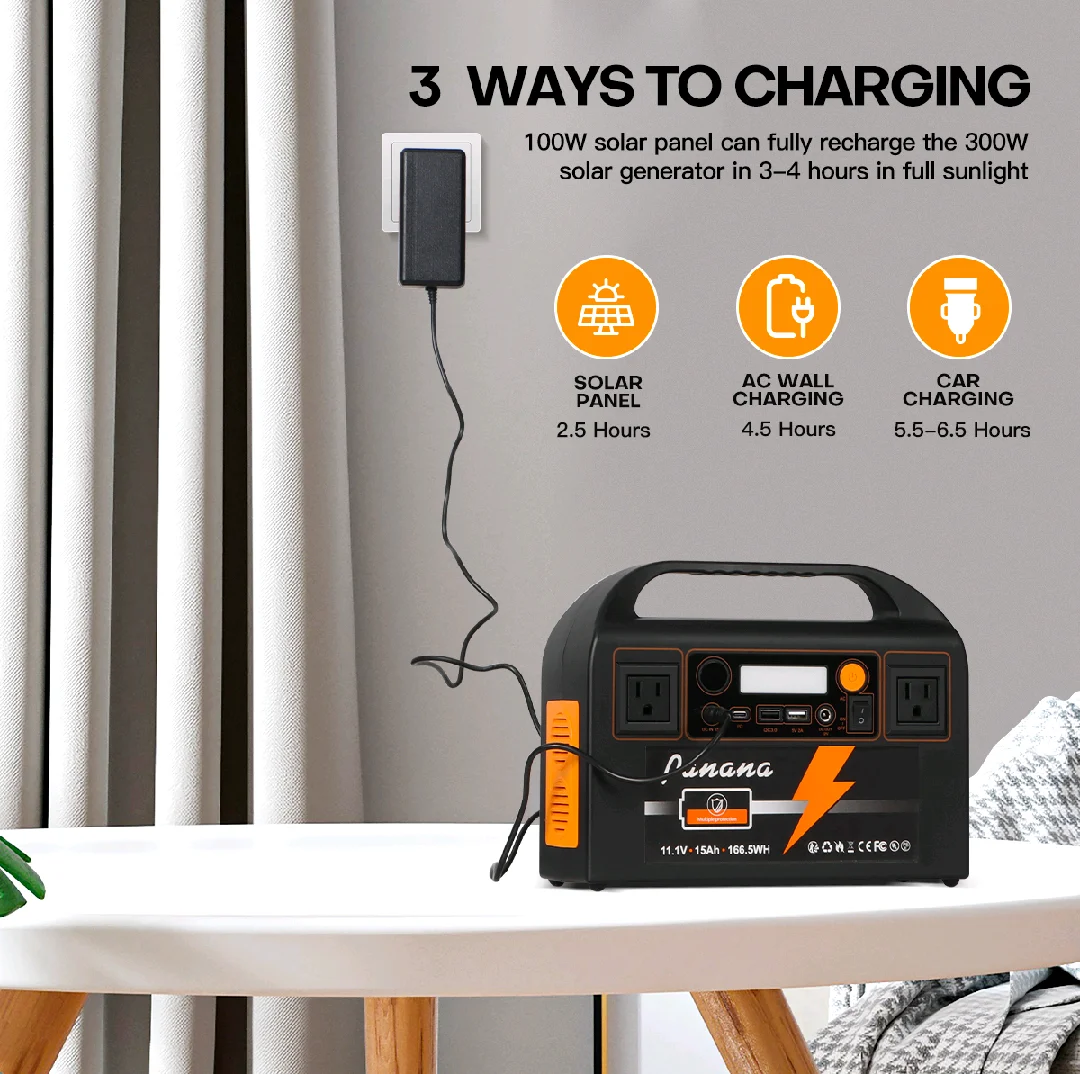 Открытый мобильный источник питания 150W 220V/110V 166Wh Многофункциональный портативный для кемпинга