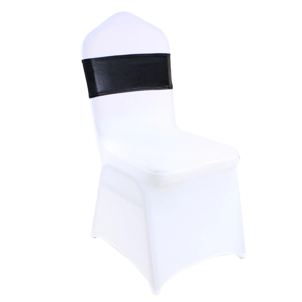 Shiny Stretch Metallic Chair Bands Chair Sashes Chair hooders for wedding  decoration banquet party events