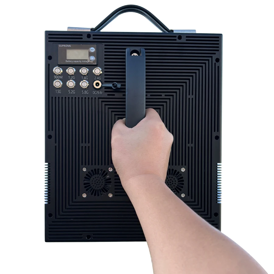 T7 New High power anti drone system defence 7 Channel 140W drone box 1KM GPS anti UAV equipment