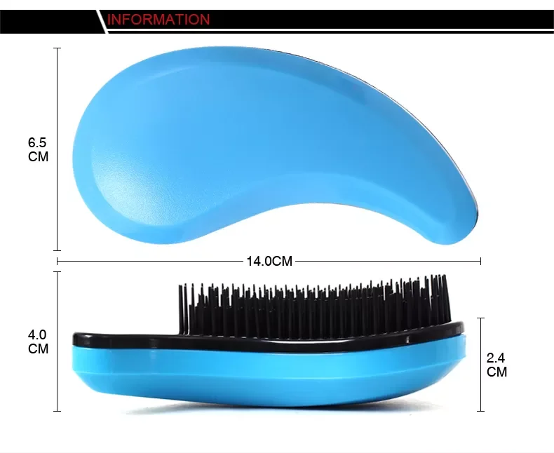 Private Label  magic detangling hair brush plastic magic scalp massage TT comb for woman