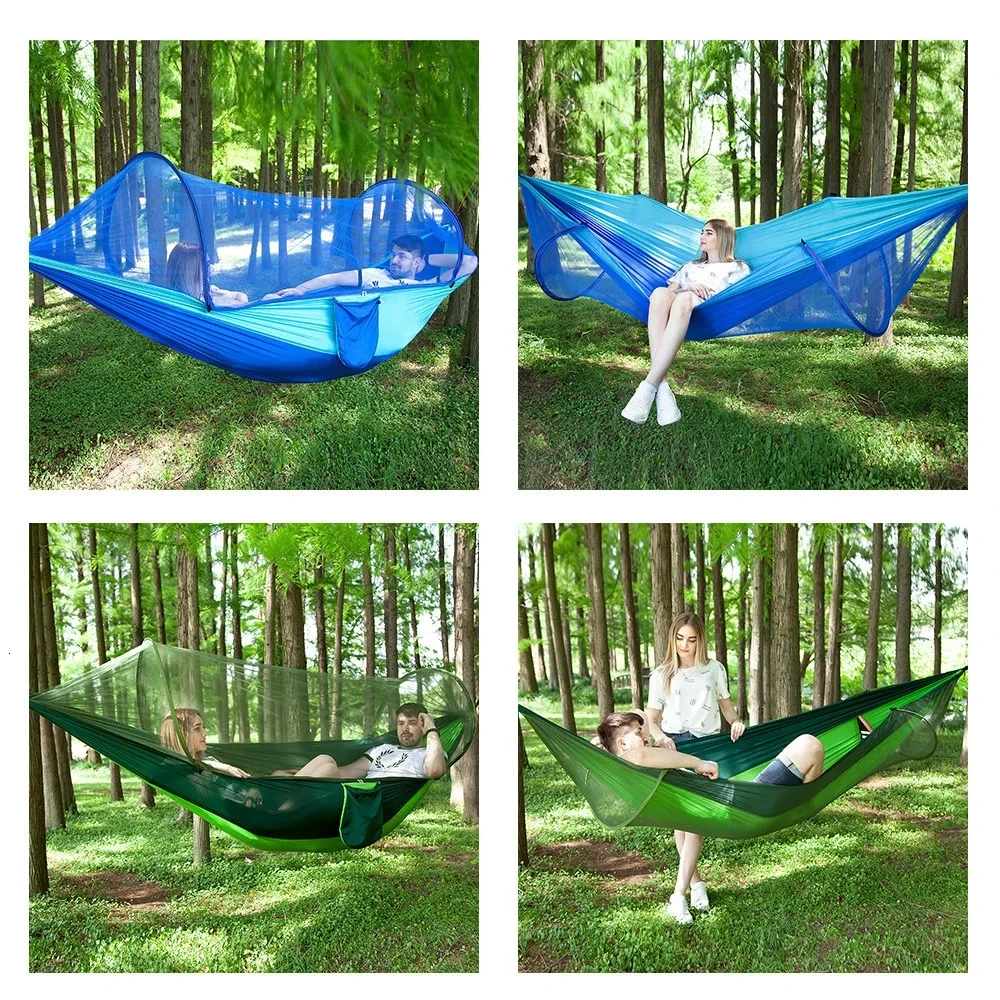 Outdoor Camping Hammock Swing Bed Nylon Fabric Technology Good Price Hammock Hanging With Mosquito Net