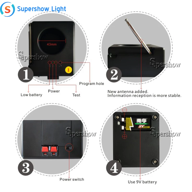 Free shipping Hot sale 12 cues 8 cues cold stage fireworks remote control with flycase for celebration firing system fireworks