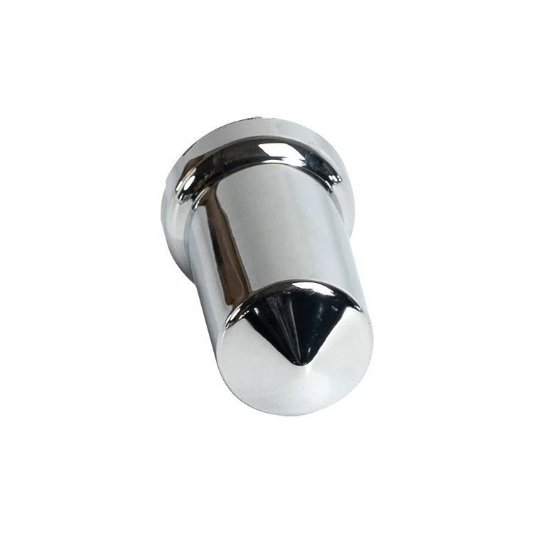 Ninetin Truxpro Chrome ABS 33mm Wheel Lug Nut Cover Pointed Push on Style with Flange 3-3/16\