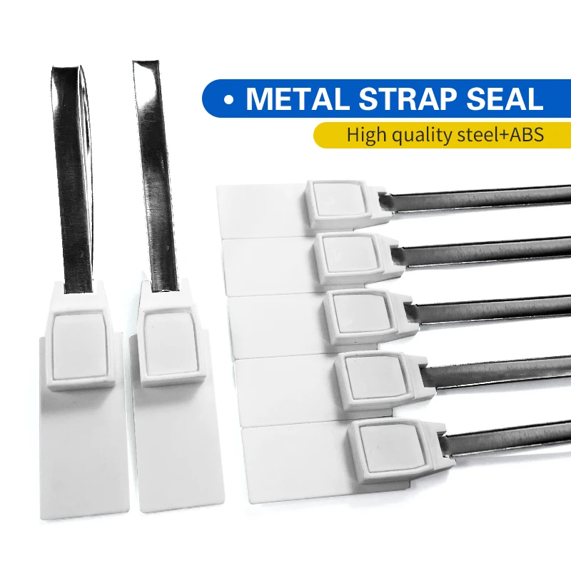 Self-lock Metal Insert Seal Pull Tight Strap with Printing Flat Head Numbered Strip