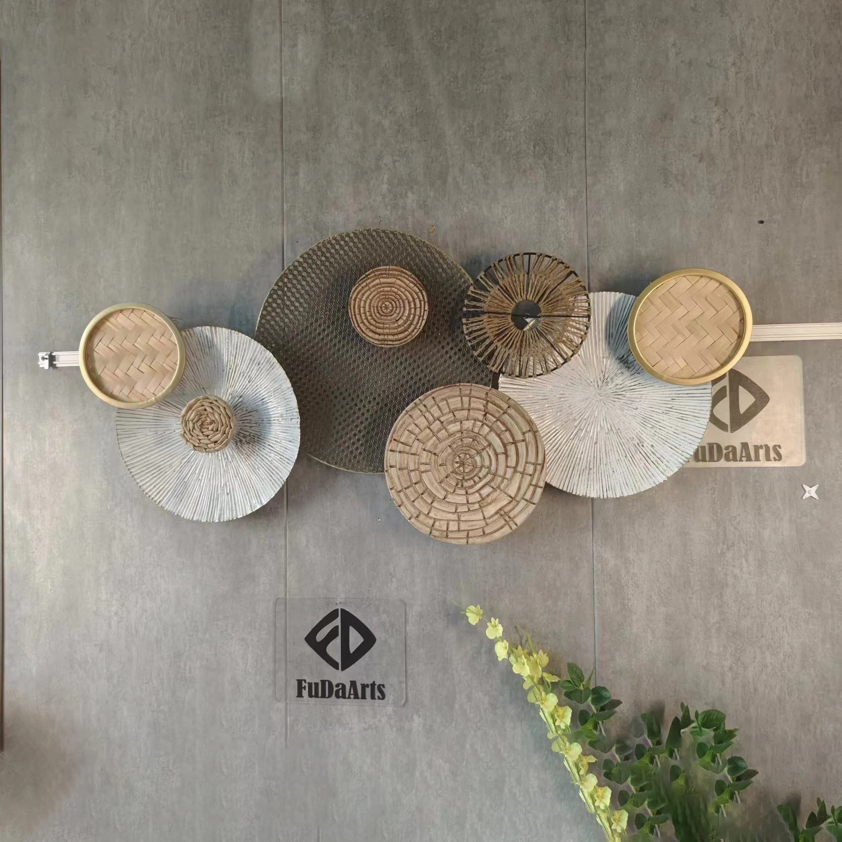 135x59 Home Decor Creative Design Luxury Flora Flower Art Living Room Metal Hanging Wall Decor