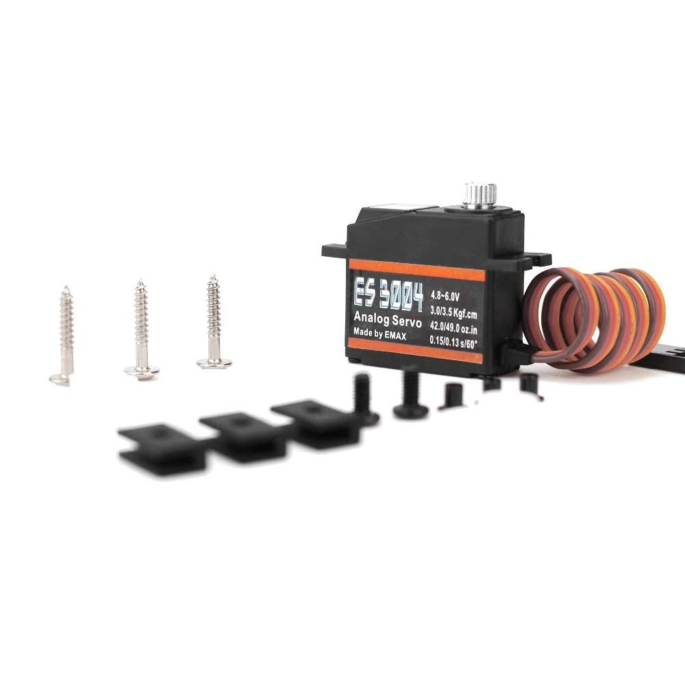 
Factory Price Emax ES3004 20g 3.5kg 0.15 sec Metal Gear Analog Servo 
