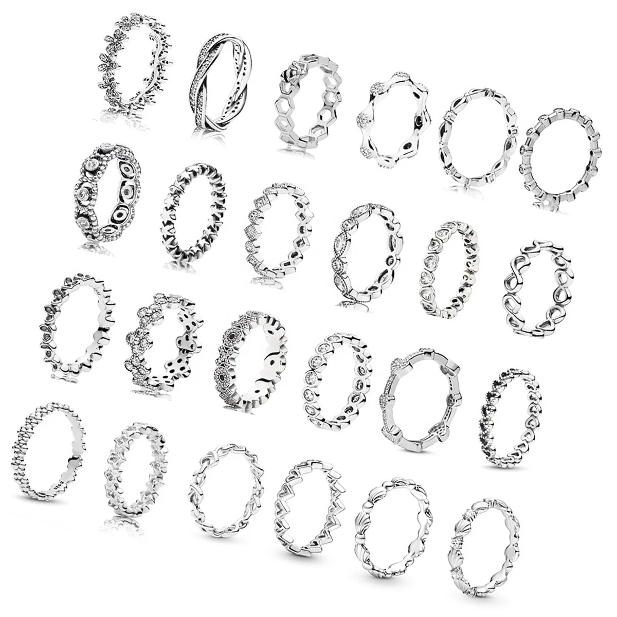 Factory wholesale hot sale 925 sterling ring silver woman fashion jewelry vintage flower ring for girl ring jewelry wedding gift