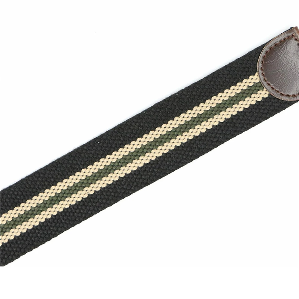 Optional 35 color single canvas belt with body braid without buckle belt