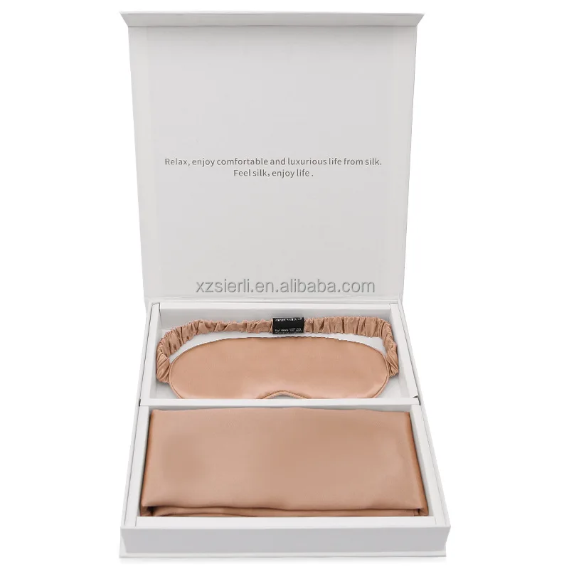 New Hot Sale Silk Pillow case Eye Mask Mask Set Travel Set silk beauty sleep gift set