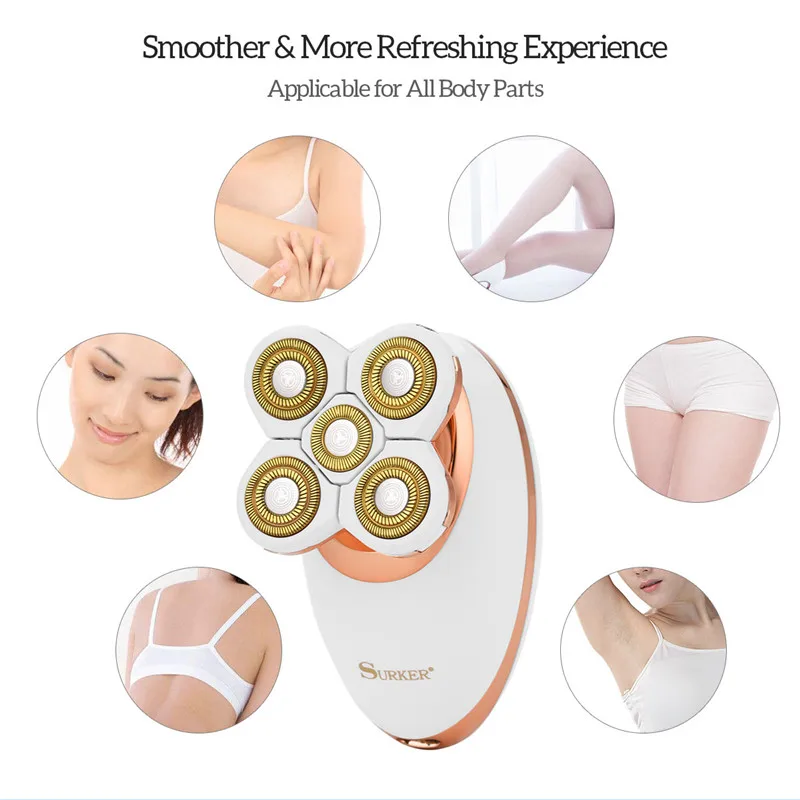 
New USB electric hair shaver and trimmer for women bikini depilator leg body depilator 